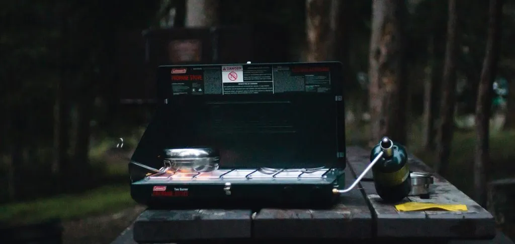 a camp stove on a table